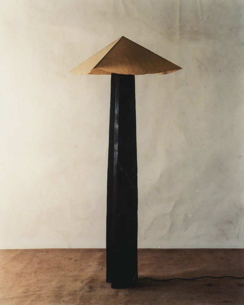 N V Oak Floor Lamp