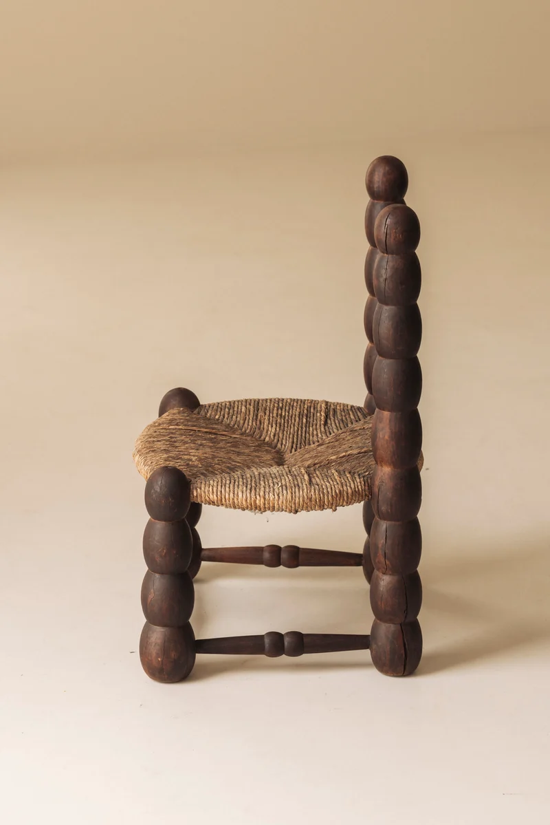 Pair of Spanish Bobbin-Turned Side Chairs, Early 20th Century