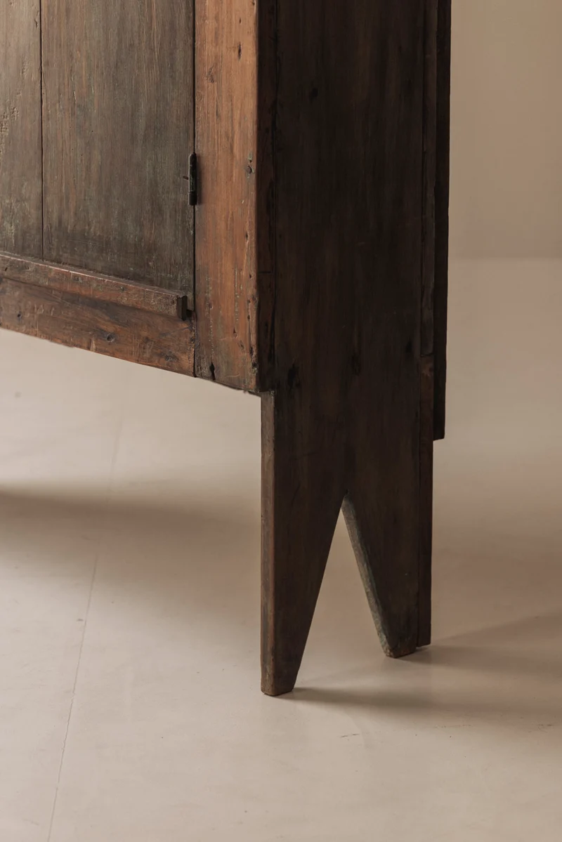 Spanish Primitive Highboard with Exceptional Patina, Late 19th Century