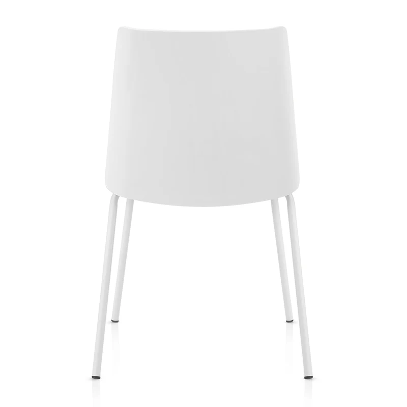 Chaise Résine Faux Cuir - Cosmo Blanc