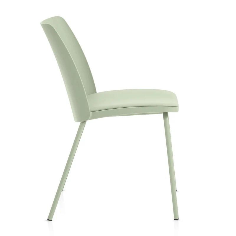 Chaise Résine Faux Cuir - Cosmo Vert
