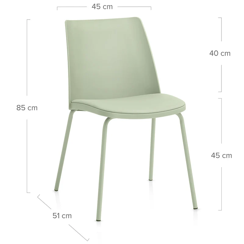 Chaise Résine Faux Cuir - Cosmo Vert