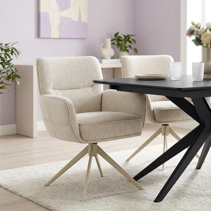 Chaise Tissu - Marbella Crème