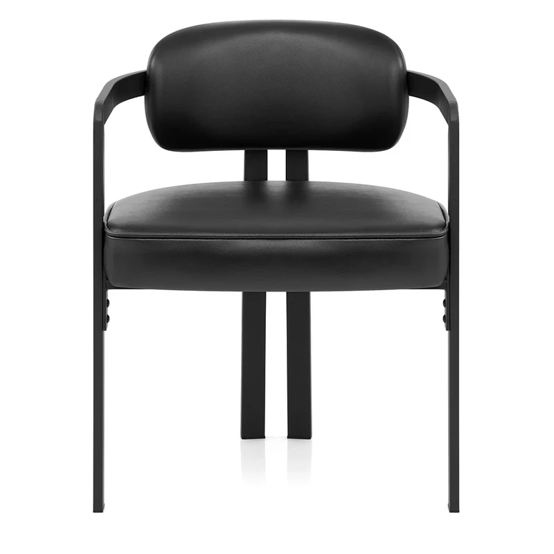 Chaise Cuir Véritable - Kara Noir