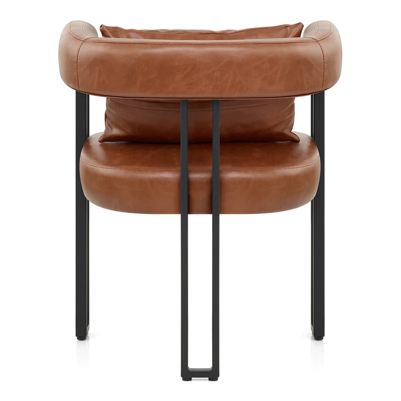 Chaise Faux Cuir - Gigi Marron Antique