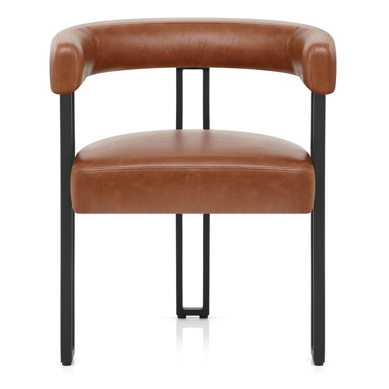 Chaise Faux Cuir - Gigi Marron Antique