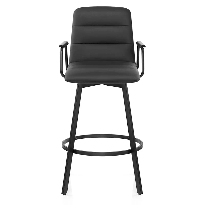 Tabouret Faux Cuir Noir - Marco Noir