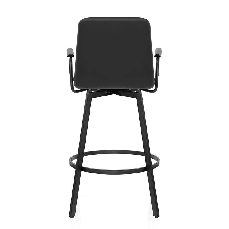 Tabouret Faux Cuir Noir - Marco Noir