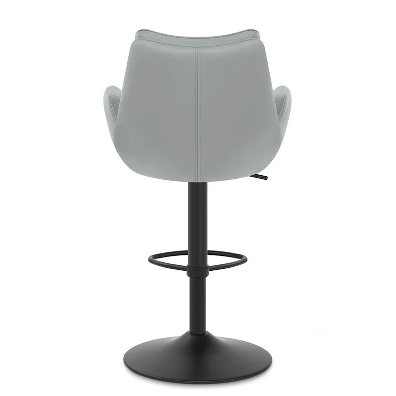 Tabouret Cuir Véritable - Madrid Gris
