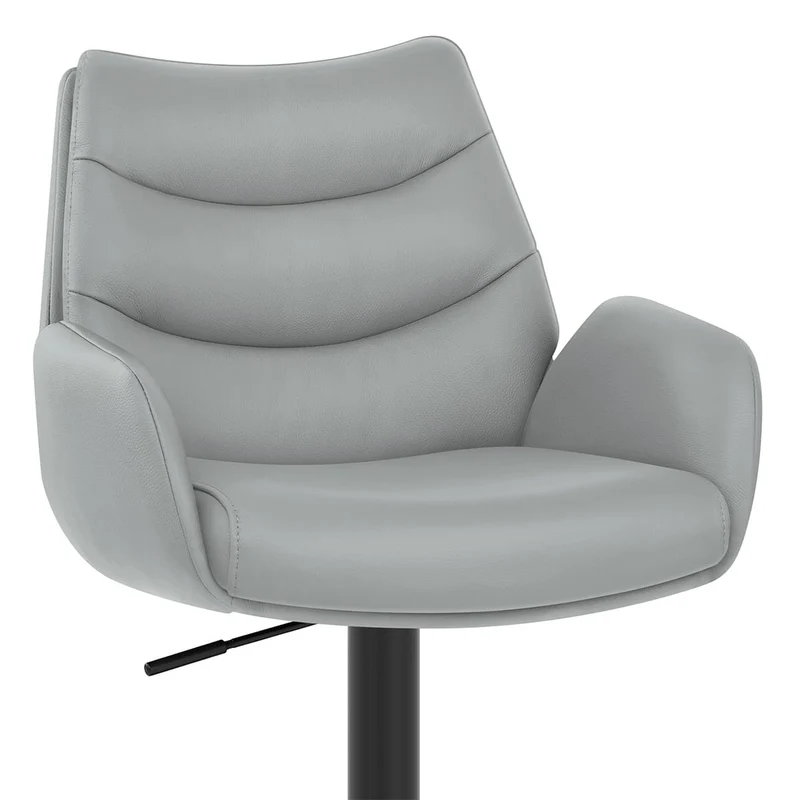 Tabouret Cuir Véritable - Madrid Gris