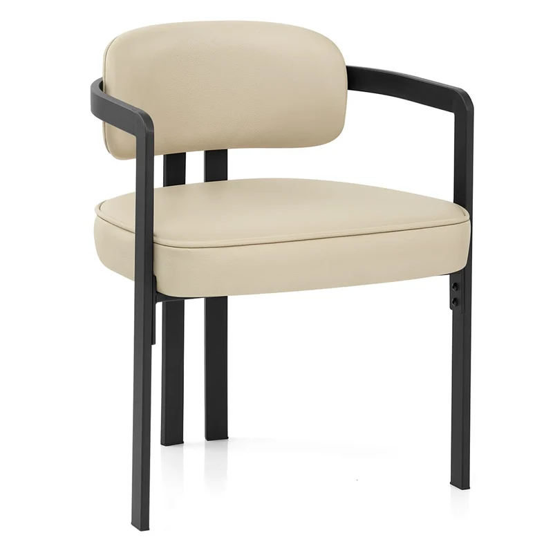 Chaise Cuir Véritable - Kara Crème