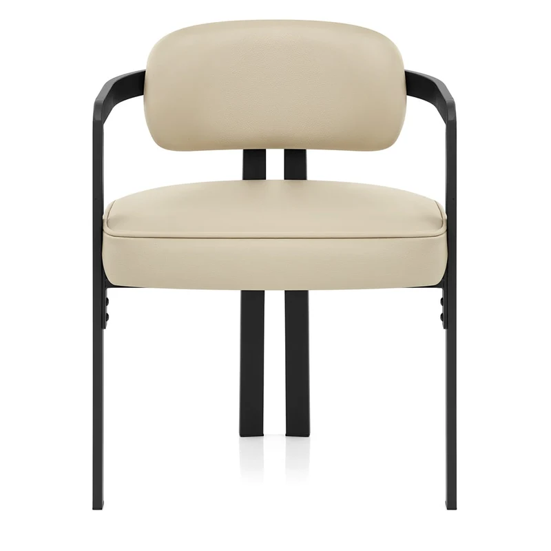 Chaise Cuir Véritable - Kara Crème