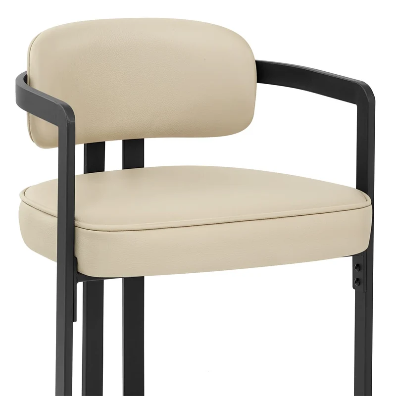 Chaise Cuir Véritable - Kara Crème