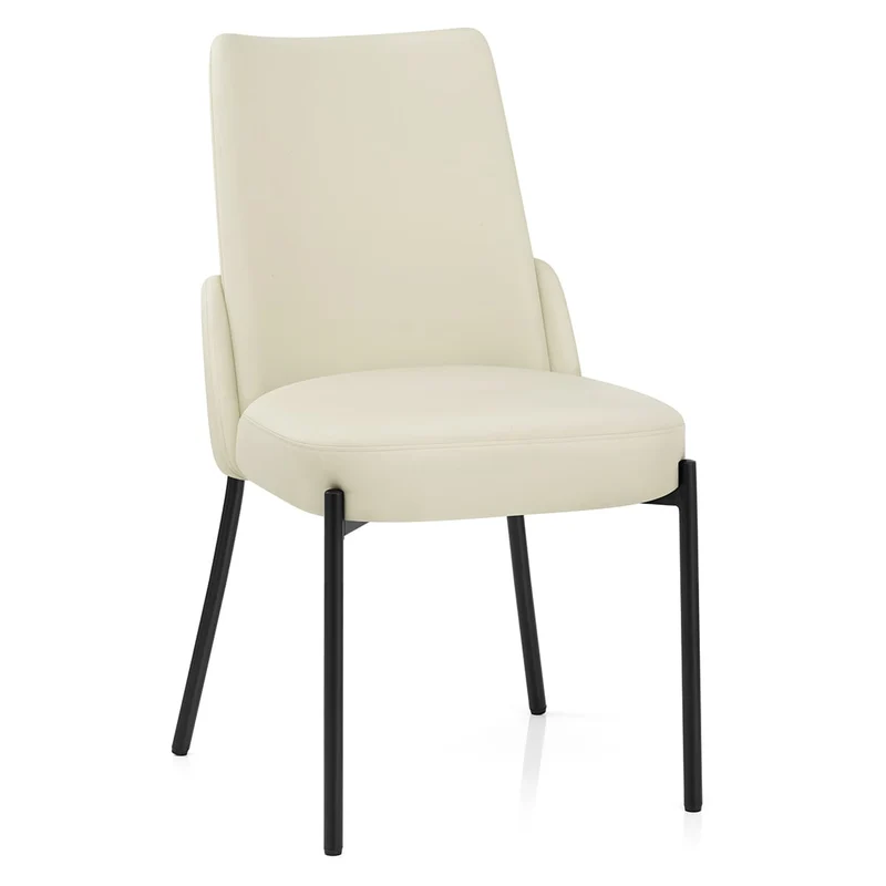 Chaise Faux Cuir - Juno Crème