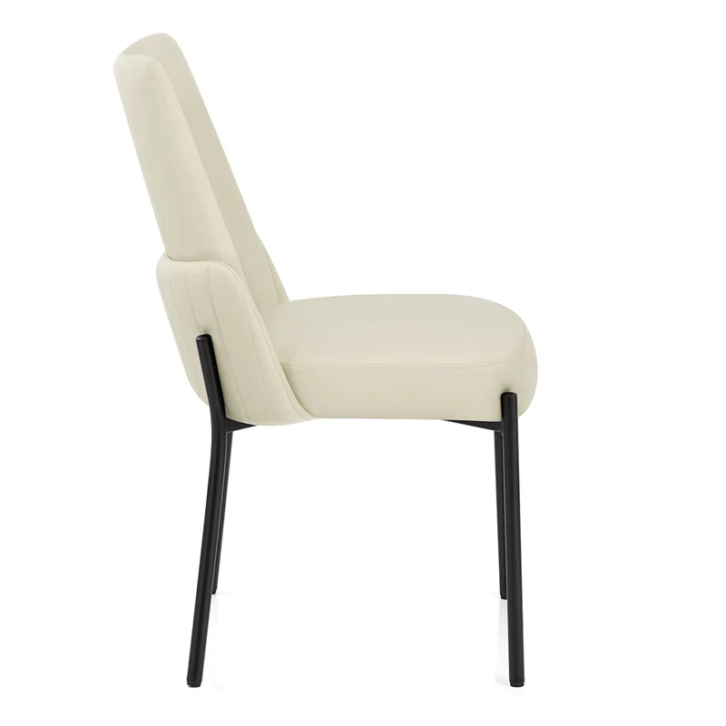 Chaise Faux Cuir - Juno Crème