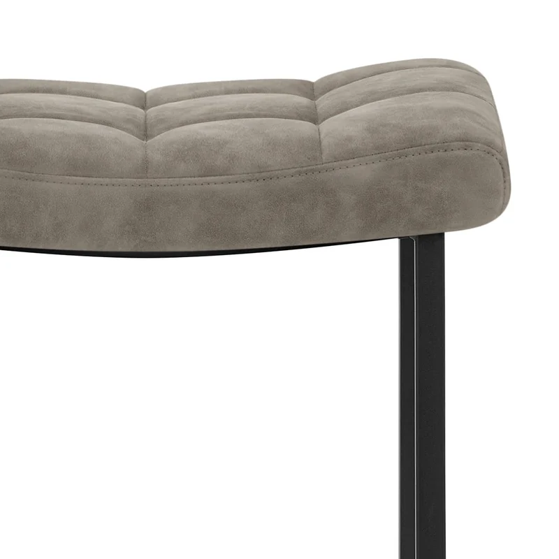 Tabouret Faux Cuir - Jago Gris Antique
