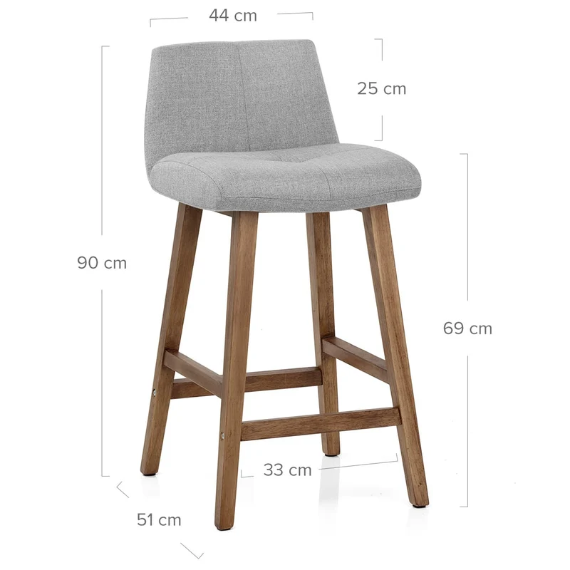 Tabouret de Bar Tissu - Impulse Gris