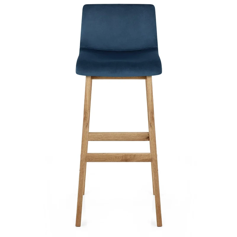 Tabouret de Bar Velours - Haut Drift Bleu