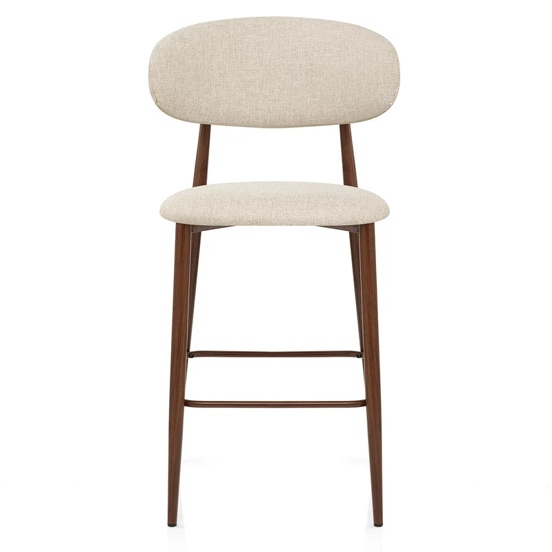 Tabouret de Bar Tissu - Harrow Crème