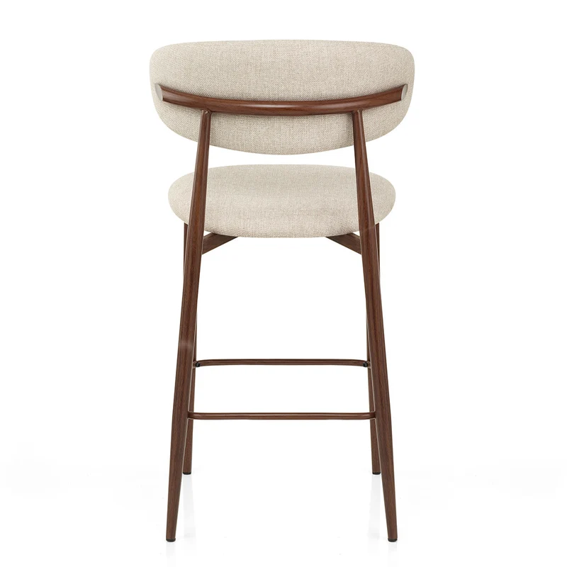 Tabouret de Bar Tissu - Harrow Crème