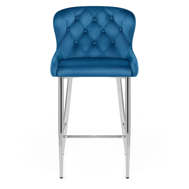 Tabouret Velours - Grace Bleu