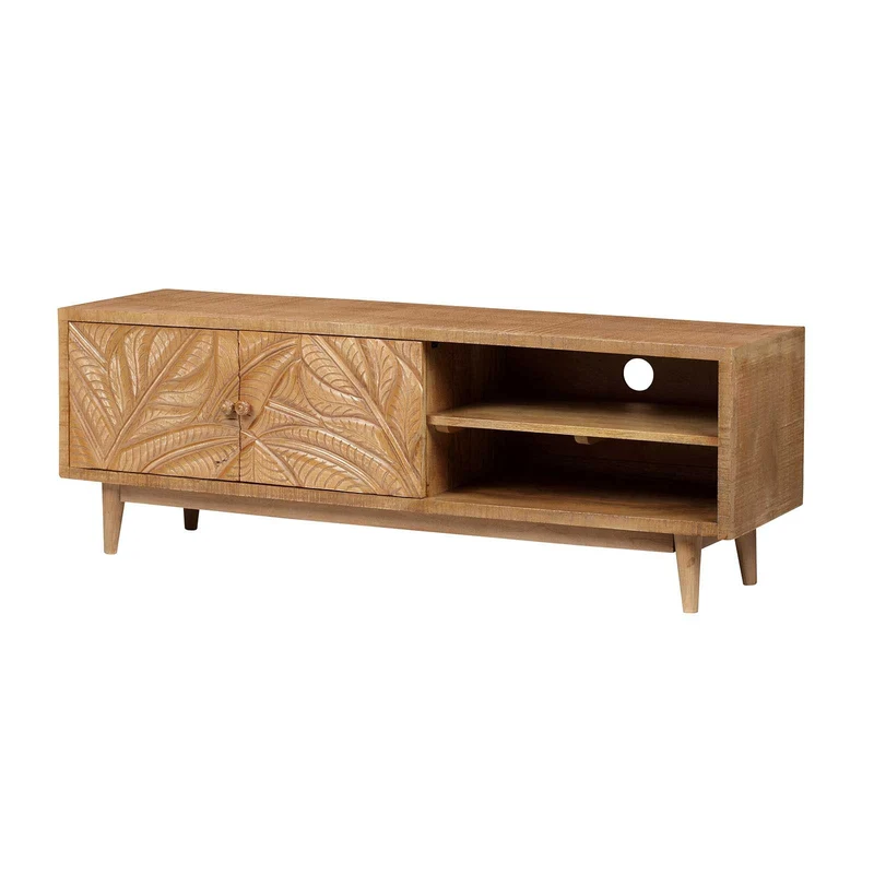 Meuble TV 2 portes 2 niches | Manguier Floria II