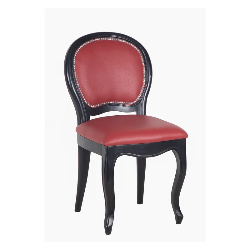 Chaise a dossier arrondi cuir rough - Rivoli