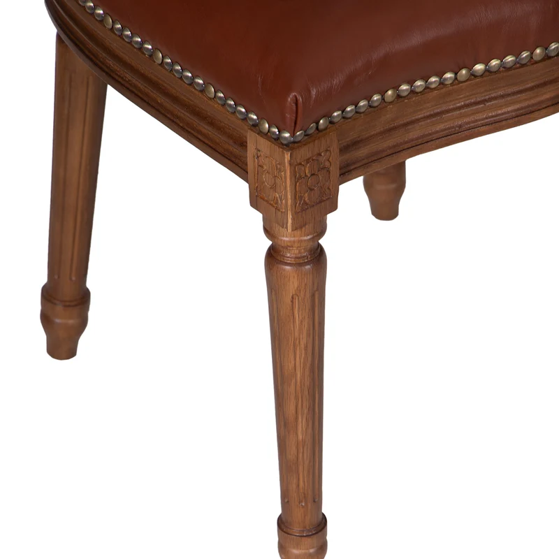 Chaise Cuir Brun - Marlow