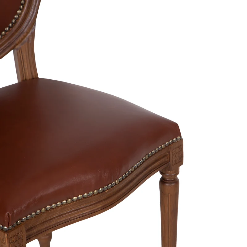 Chaise Cuir Brun - Marlow