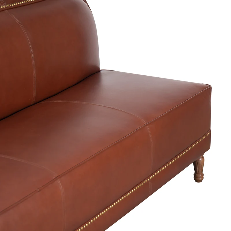 Canapé cuir - Cognac