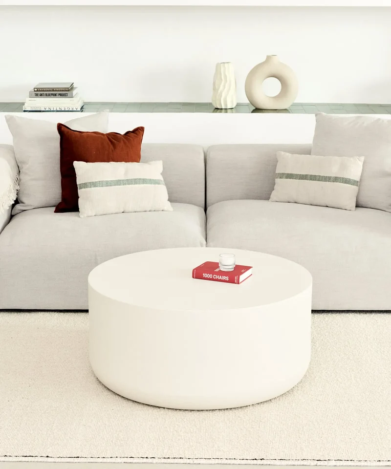 Mesa de Centro Redonda en Microcemento Sisca (90cm)