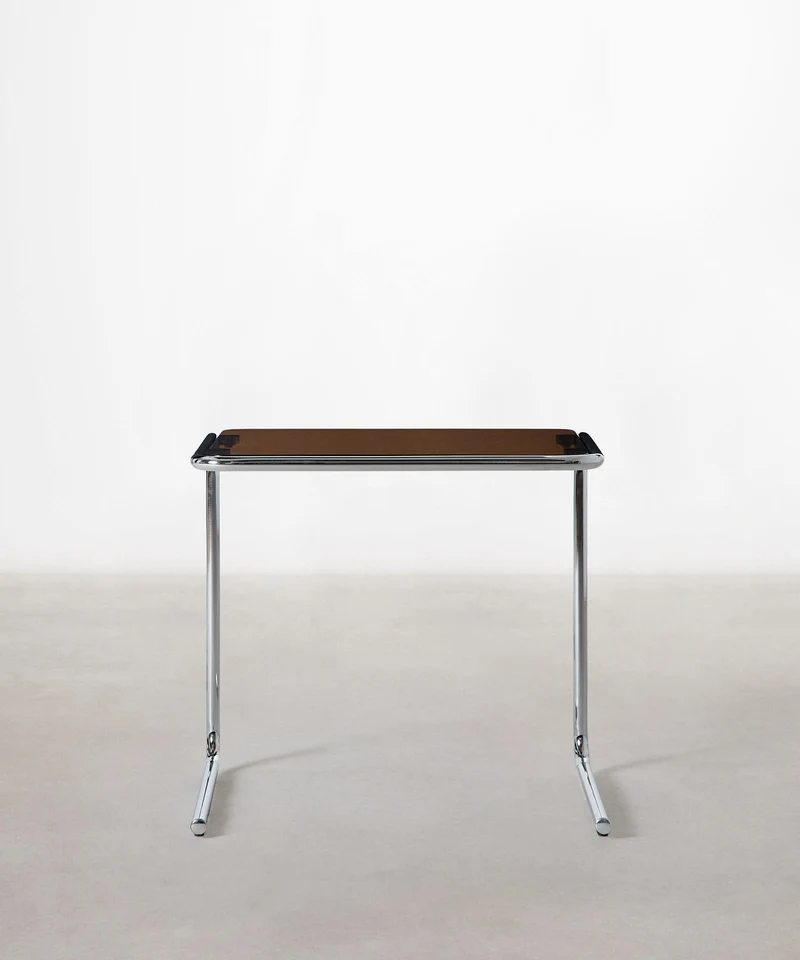 Mesa Auxiliar de Metal y Cristal Templado Bonet