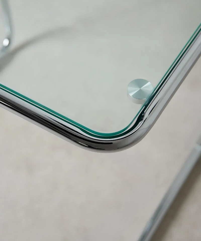 Mesa Auxiliar de Metal y Cristal Templado Bonet