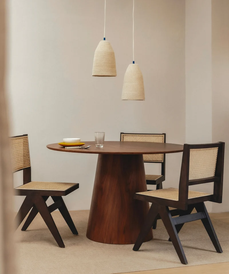 Silla de Comedor en Madera y Ratán Chiara
