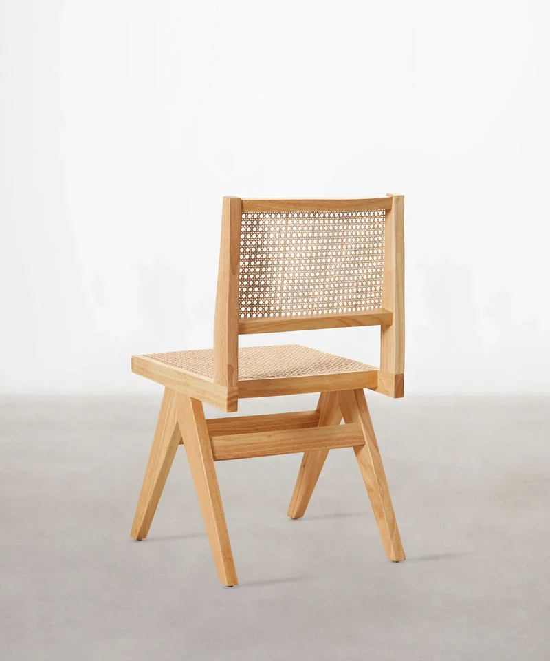 Silla de Comedor en Madera y Ratán Chiara