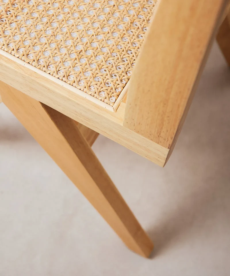 Silla de Comedor en Madera y Ratán Chiara