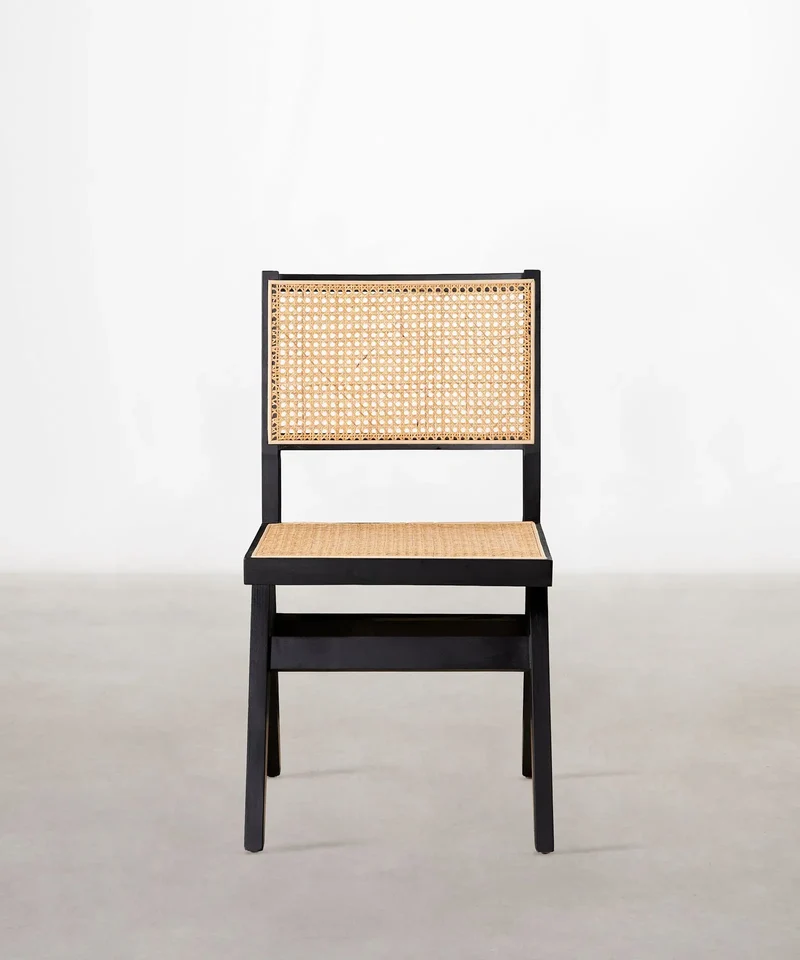 Silla de Comedor en Madera y Ratán Chiara