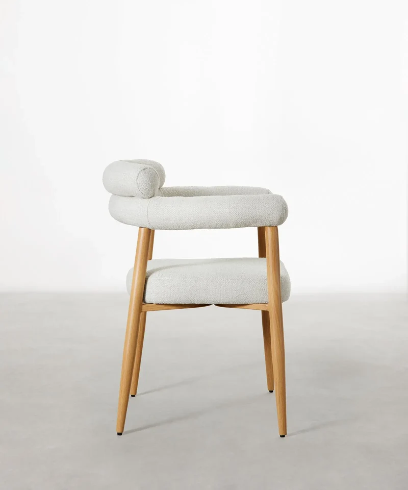 Silla de Comedor en Metal Tapizada Serena