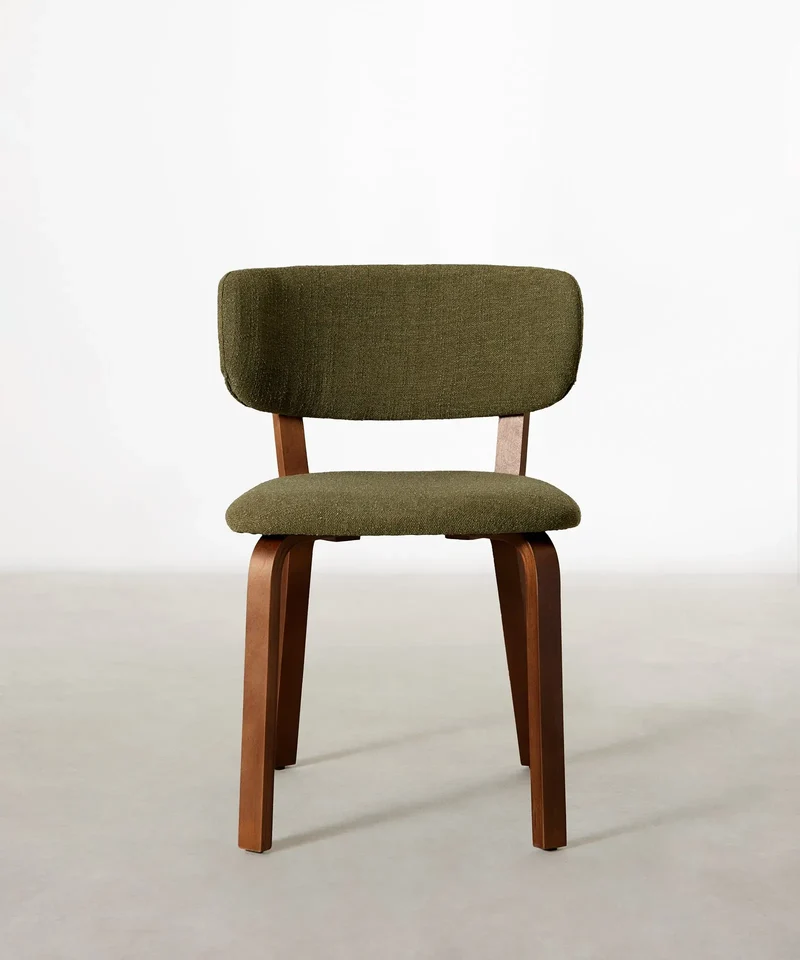 Silla de Comedor en Madera y Tapizada Benton