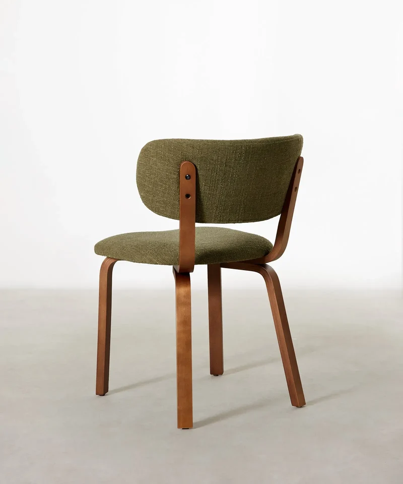Silla de Comedor en Madera y Tapizada Benton