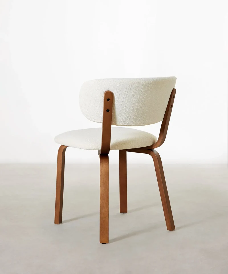 Silla de Comedor en Madera y Tapizada Benton