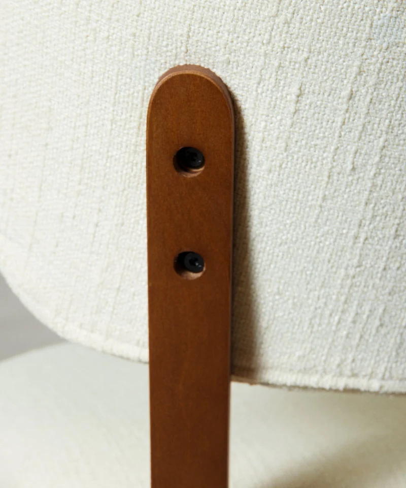 Silla de Comedor en Madera y Tapizada Benton