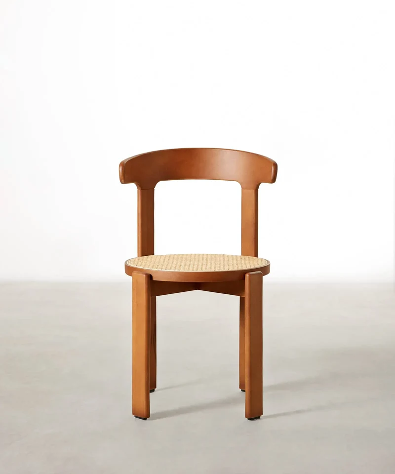 Silla de Comedor en Madera y Ratán Delia