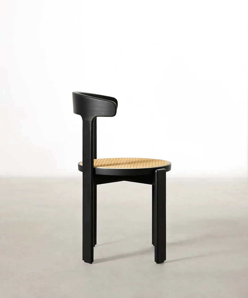 Silla de Comedor en Madera y Ratán Delia