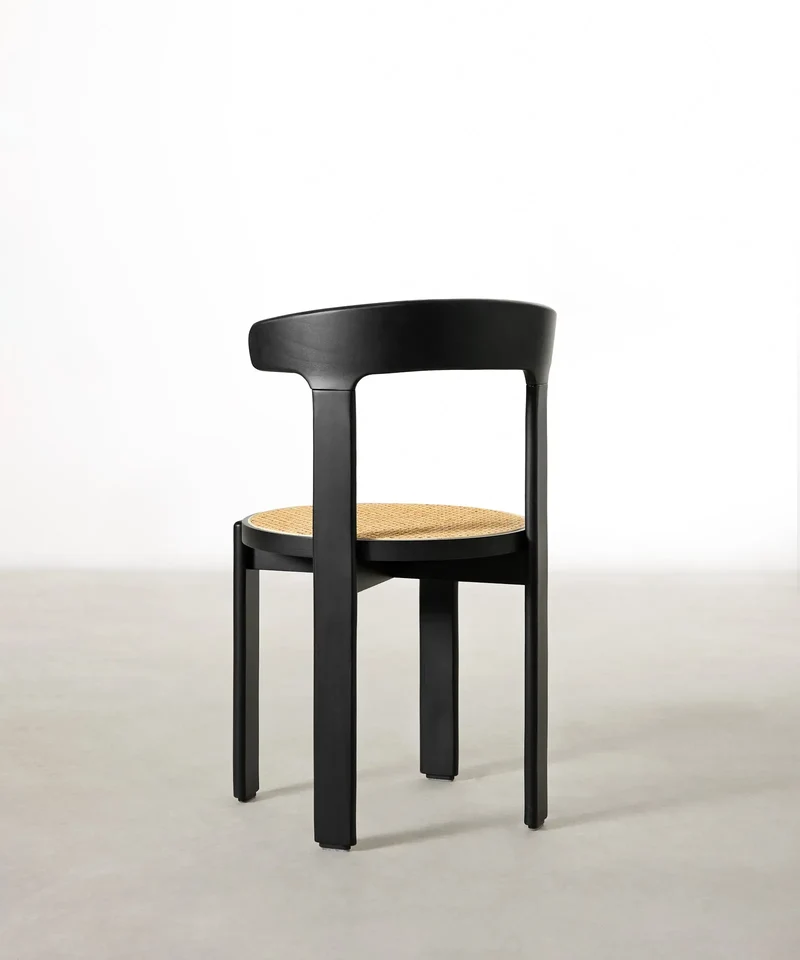Silla de Comedor en Madera y Ratán Delia