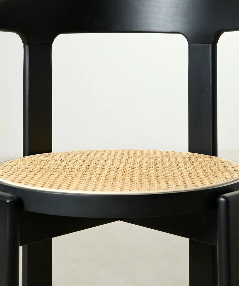 Silla de Comedor en Madera y Ratán Delia