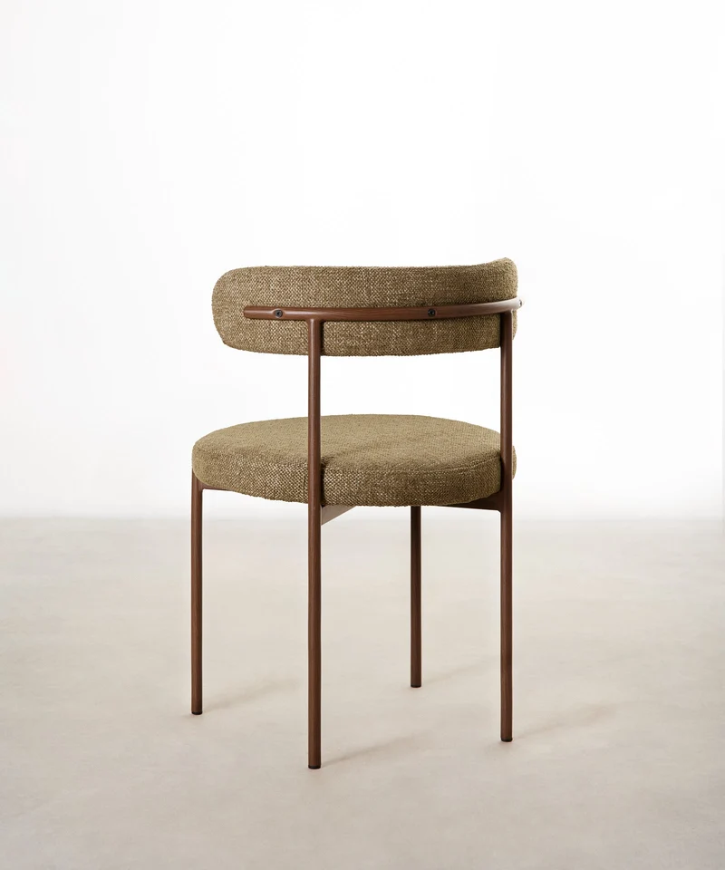 Silla de Comedor en Tela y Metal Alexia