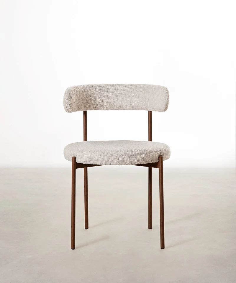 Silla de Comedor en Tela y Metal Alexia