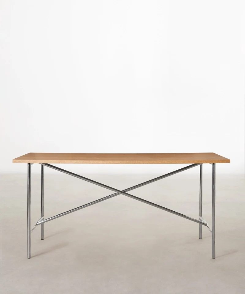 Mesa de Comedor Rectangular en Madera y Metal Minel (160x80cm)
