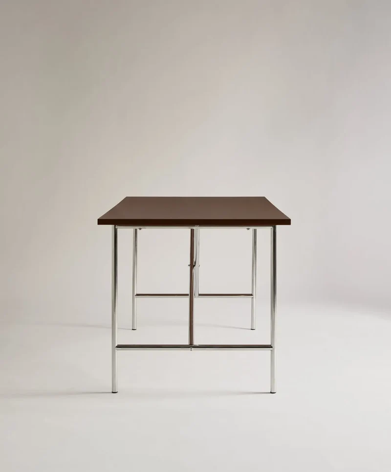 Mesa de Comedor Rectangular en Madera y Metal Minel (160x80cm)